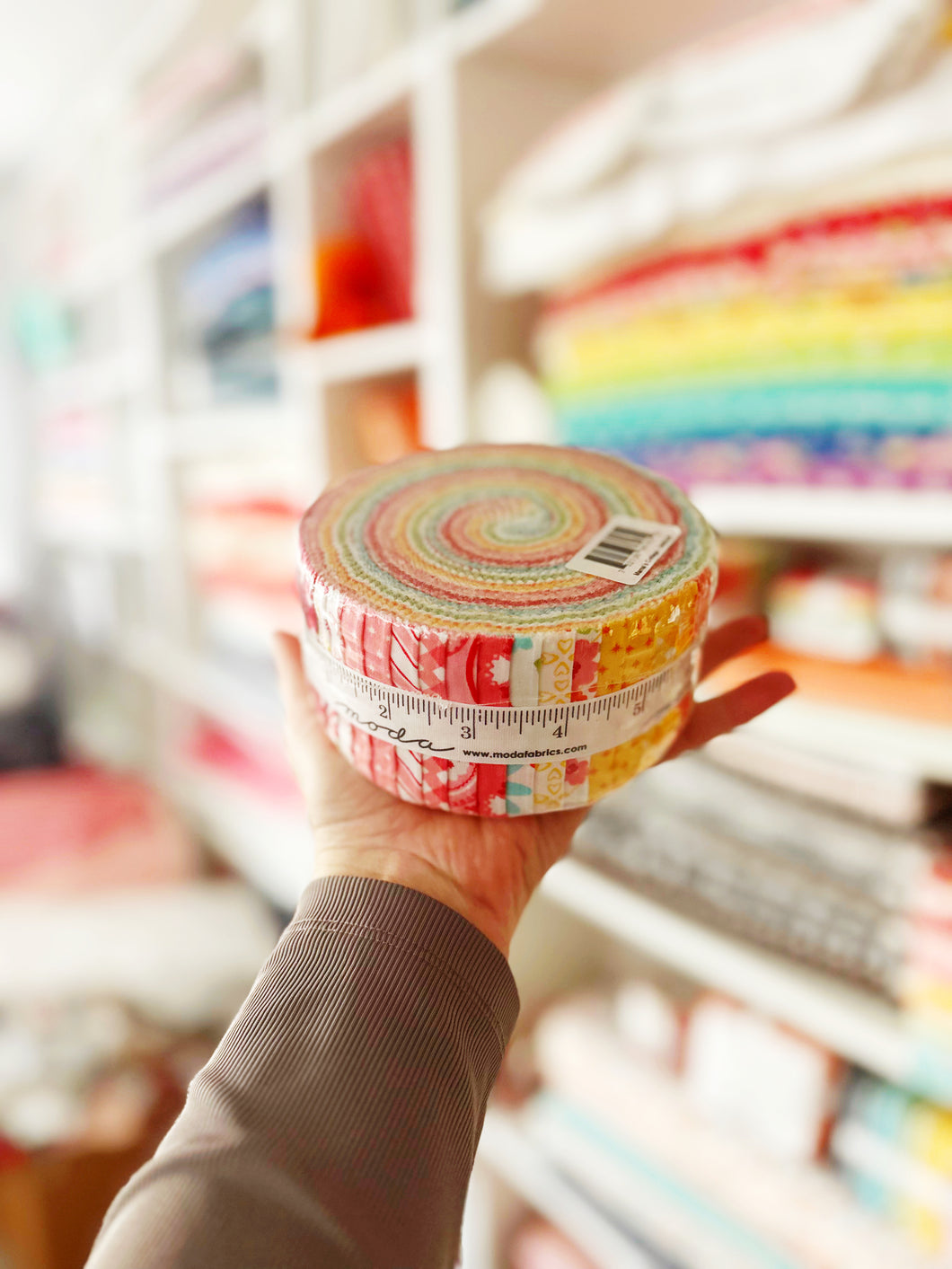 Mama's Cottage Jelly Roll in Original Moda Ribbon and Plastic