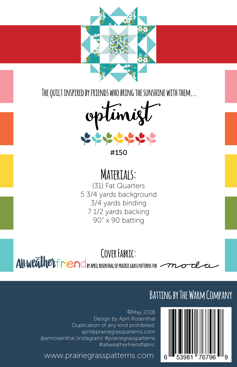 #150 - Optimist PDF Pattern – Prairie Grass Patterns
